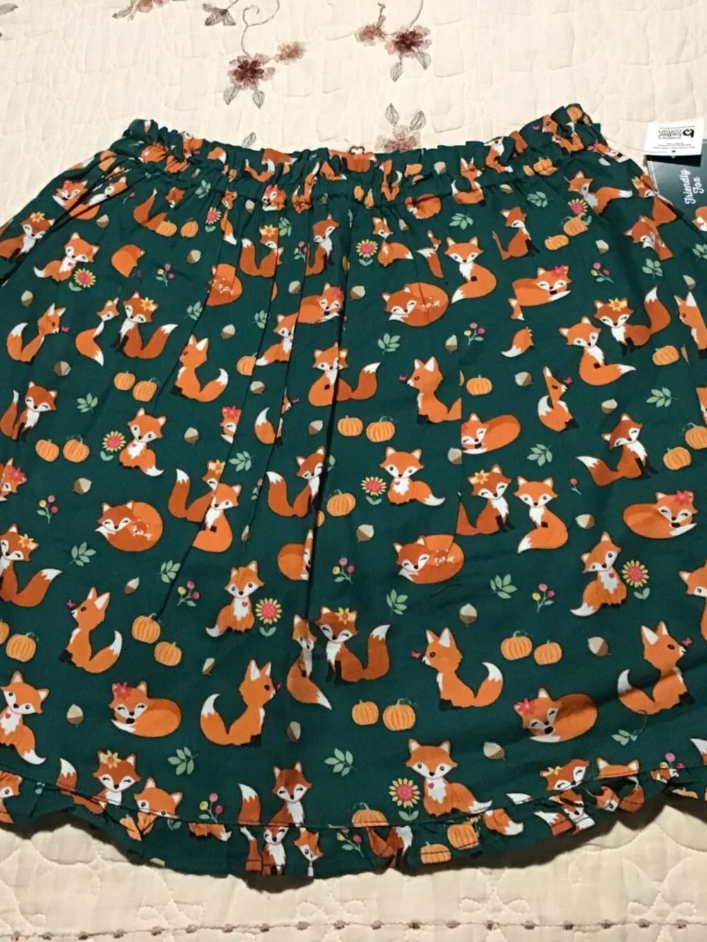 New w/Tags Gymboree Girl's Size 12 Skort--Fox/Pumpkin Themed
